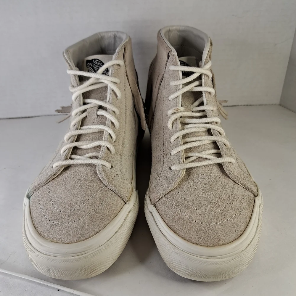 VANS Cream Colored Hi-Top w/Fringe Women's Size 5